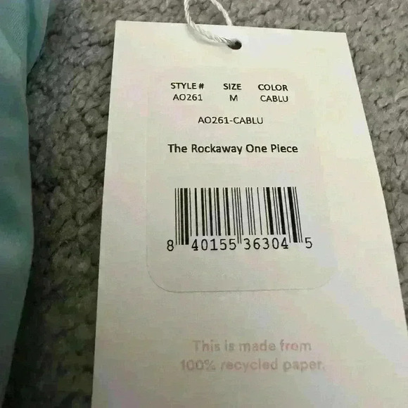 Andie Swim The Rockaway One Piece Swim Suit *Light Blue Medium - Picture 5 of 6